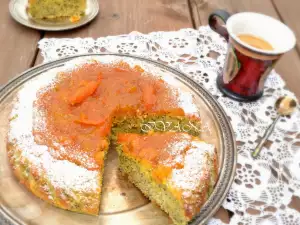 Pastel con semillas de amapola y naranja