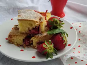 Pastel ligero de fresas