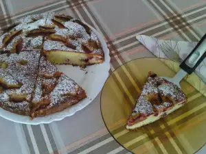 Pastel de ciruelas y vainilla