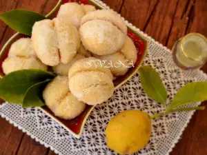 Galletas pegadas con crema de limón