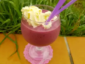 Smoothie de frambuesas y arándanos