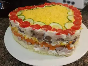 Pastel salado - Ensaladilla