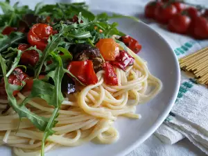 Espaguetis con verduras para cenar