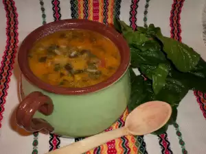 Sopa de espinacas con arroz