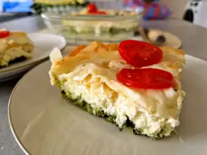 Tarta salada de espinacas y queso con masa filo