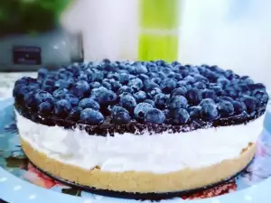 Fabulosa tarta de queso con arándanos