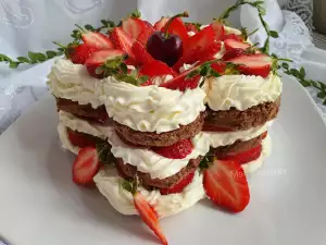 Pastel de fresas con mascarpone