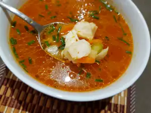 Deliciosa sopa de merluza