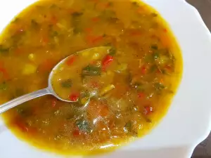 Sopa ligera de verduras con vinagrera