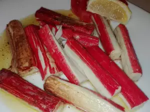 Palitos de cangrejo (surimi) a la mantequilla