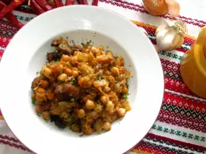 Cerdo con garbanzos y chucrut