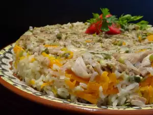 Pilaf con pechuga de pollo (Büryan Pilavı)