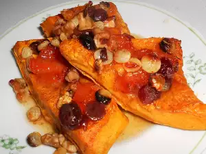 Calabaza asada con miel y nueces