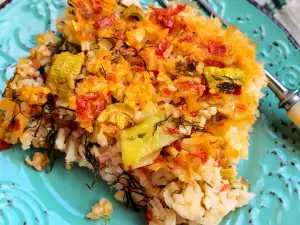 Arroz con bulgur y calabacines