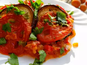 Ratatouille con calabacín, berenjenas y salsa de tomate