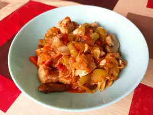 Guiso de verduras con tofu