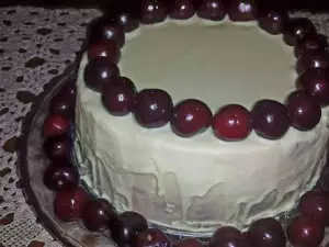 Tarta de mascarpone y cerezas