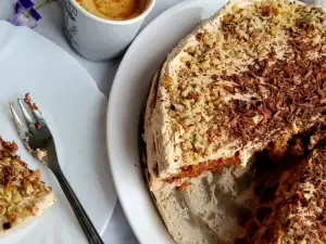 Tarta de galleta con sabor a café