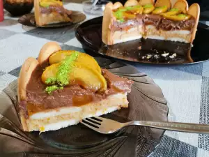 Tarta ligera de calabaza y manzanas