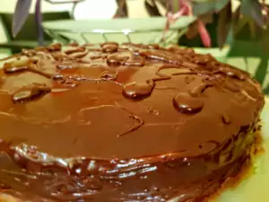 Tarta con crema de chocolate y mascarpone