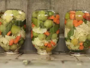 Verduras encurtidas (solo con sal)