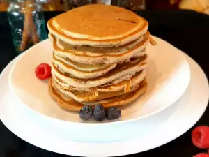 Tortitas veganas dietéticas con plátano