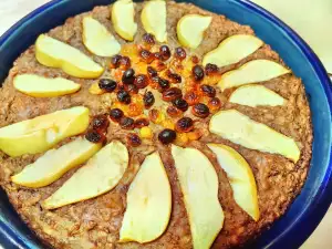 Tarta vegana de manzanas y algarroba