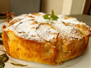 Tarta de manzana vegana con leche de almendras