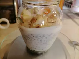 Postre de crema vegana