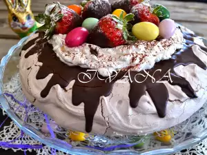 Pavlova de chocolate de Pascua