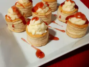 Volovanes de crema pastelera y mascarpone