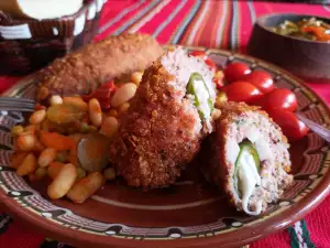 Rollos de carne picada con relleno picante