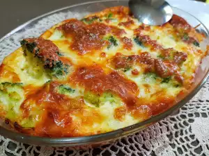 Gratinado de brócoli y calabacín