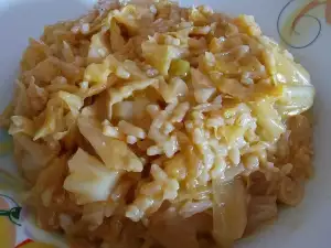 Chucrut con arroz al horno