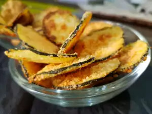 Chips de calabacín al horno