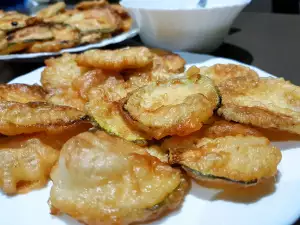 Calabacines en tempura de clara de huevo