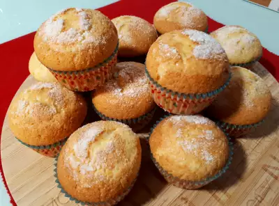 Muffins clásicos de vainilla - Receta 