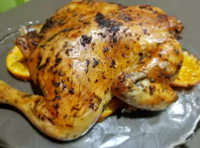 Pollo asado al estilo árabe - Receta 