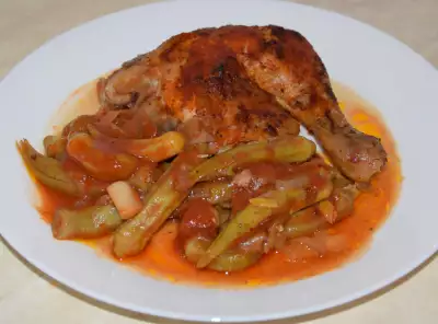 Pollo con okra - Receta 