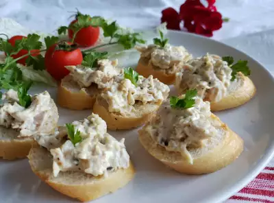 Canapés fríos de pollo - Receta 