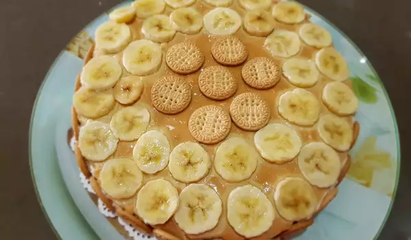 Tarta de plátano con gelatina