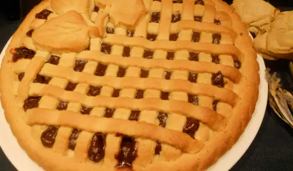 Pastafrola con crema de chocolate