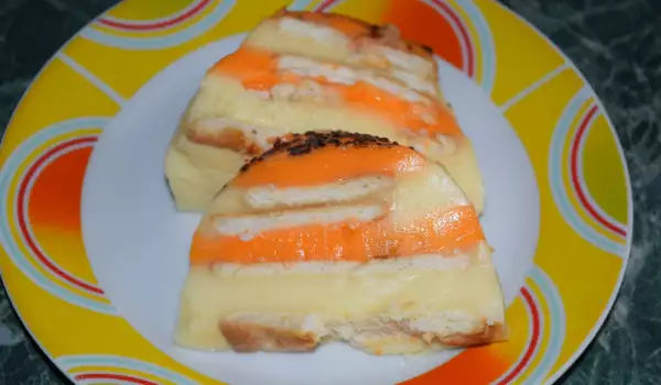 Tarta de galletas con zumo de naranja