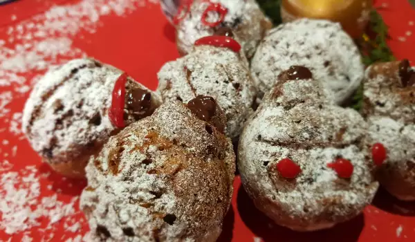 Pastelitos de arándanos - bolas de Navidad rellenas