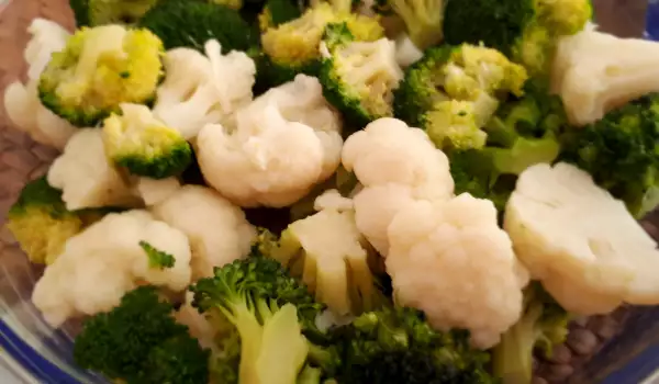 Brócoli y coliflor al horno con bechamel