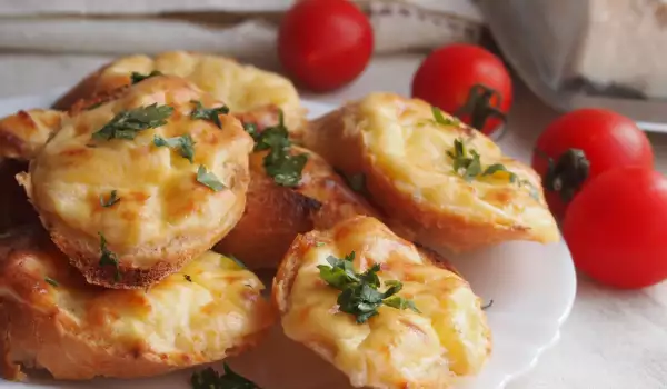 Bruschettas de queso y huevo