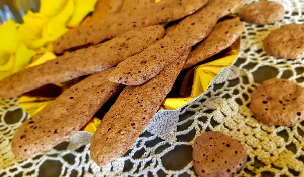 Palitos de merengue con sabor a chocolate