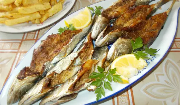 Anchova al horno con mostaza