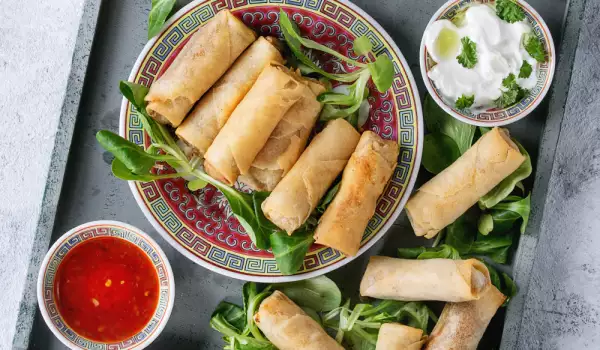 Rollitos de primavera con papel de arroz