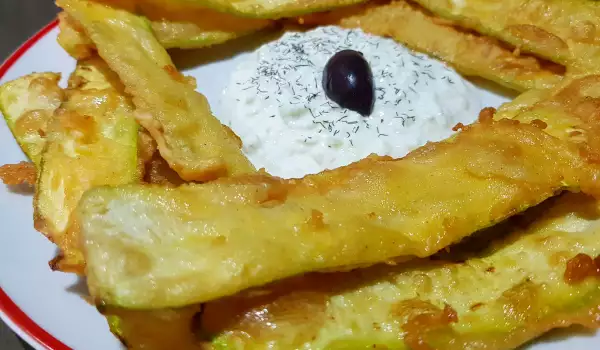 Chips de calabacín al estilo griego